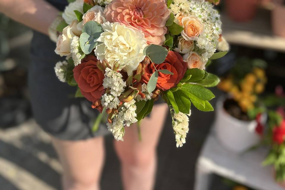 Bouquet de mariée rond