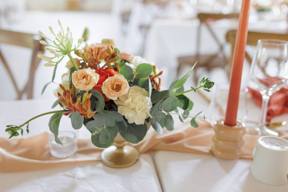 Centre de table coupe or