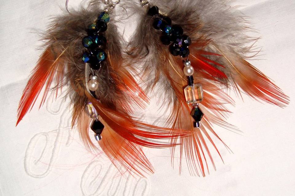 Boucles rouges orange