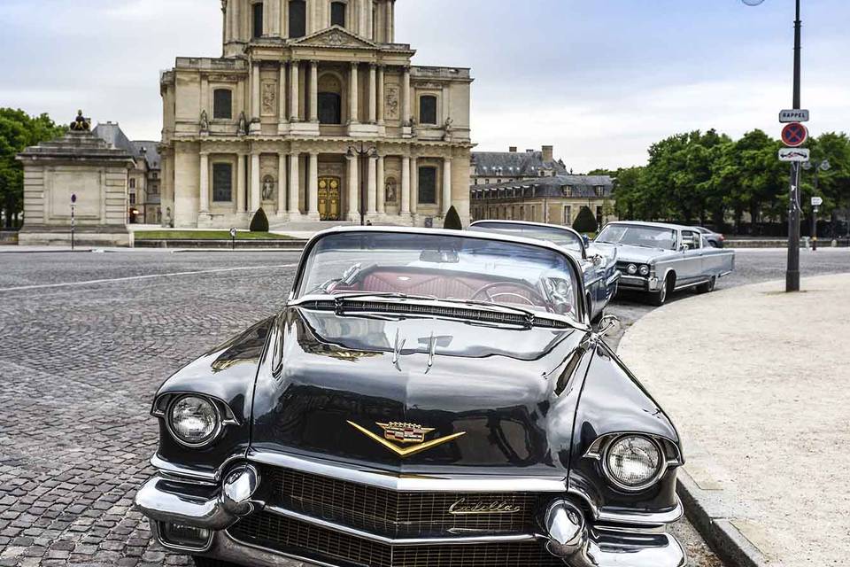 Cadillac 1955 cabriolet noire mariage royal