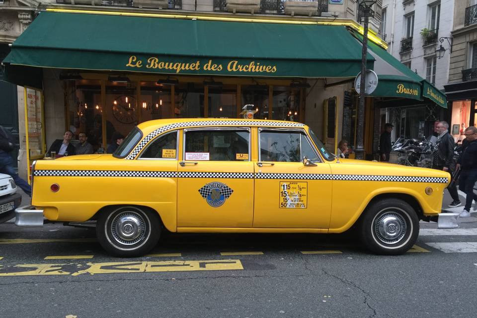 Taxi jaune NewYorkais checker