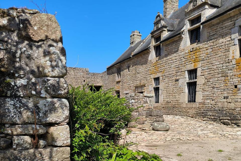 Cour à pavage boulversé