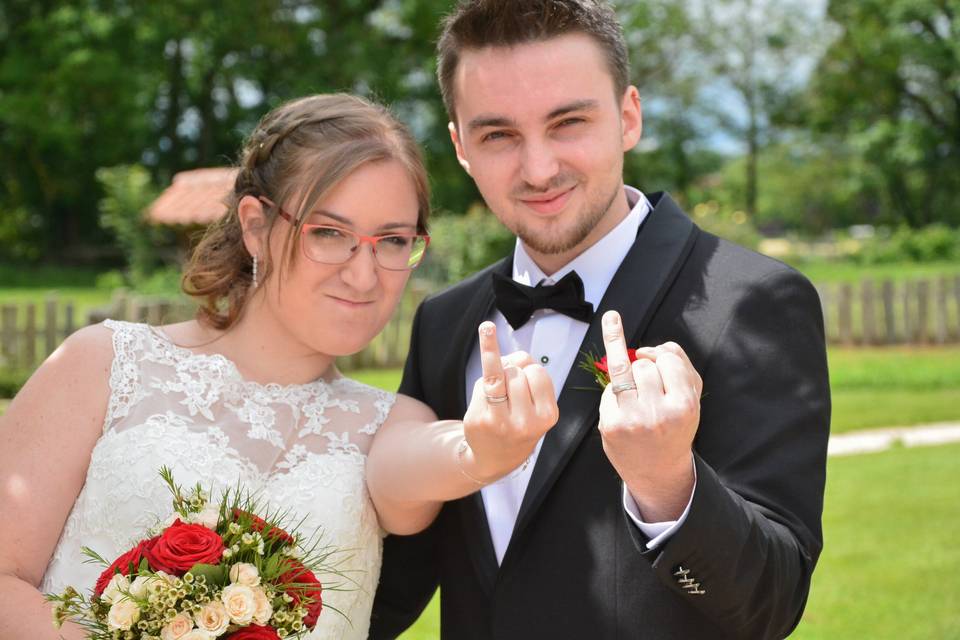 Le couple de mariés