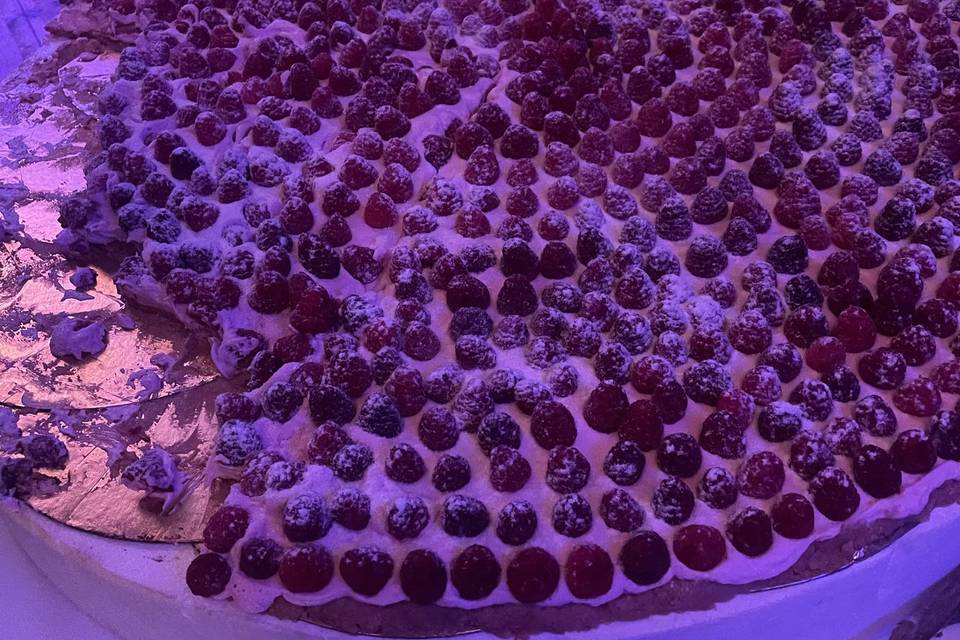 Tarte framboise géante
