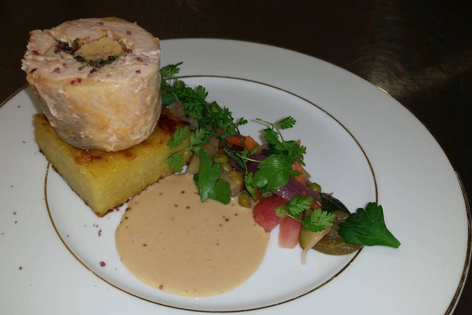Pintade et foie gras