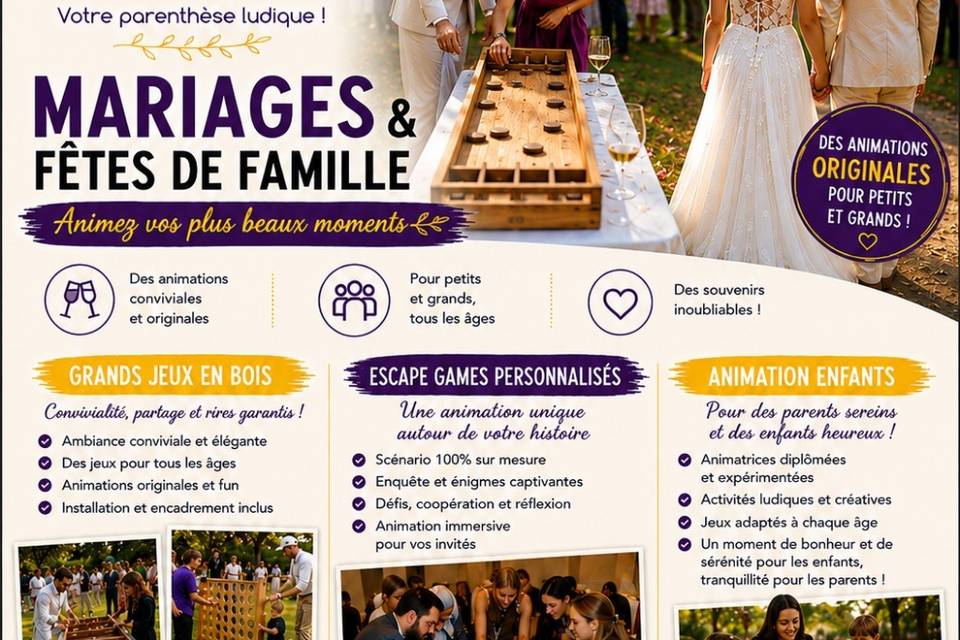Animations mariage