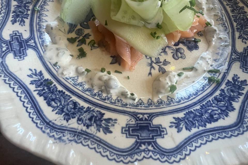 Saumon fumé concombre