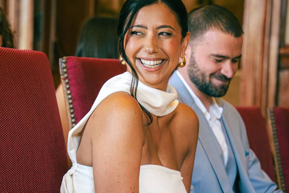 Mariée souriante