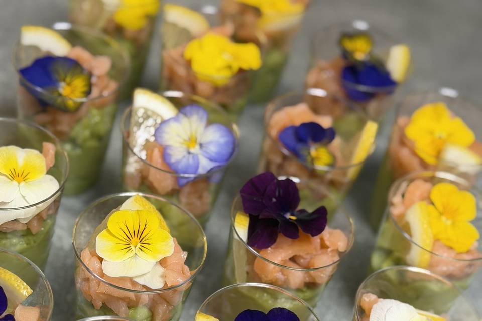 Verrine saumon guacamole