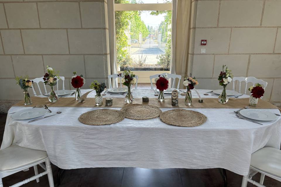 Décoration table d’honneur