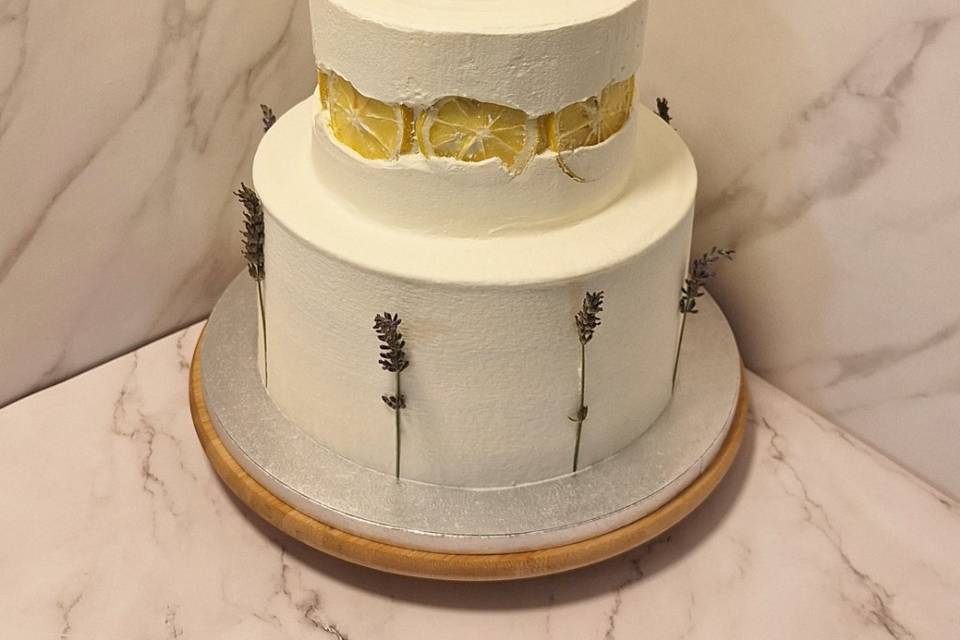 Layer cake citron/lavande