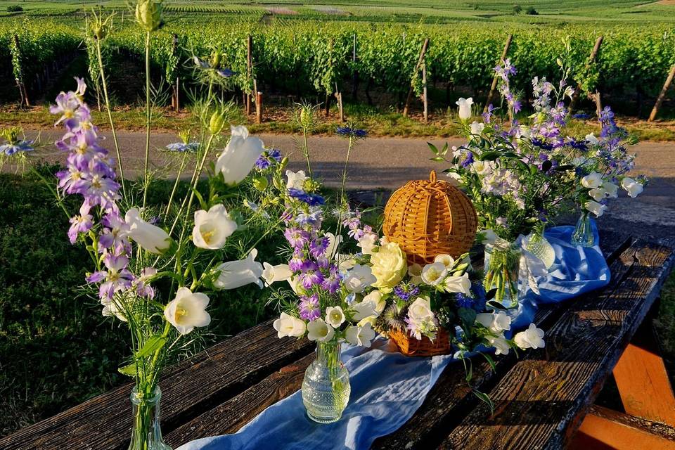 Montgolfière et soliflores