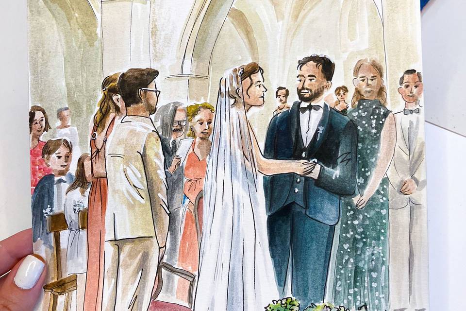 Aquarelle mariage