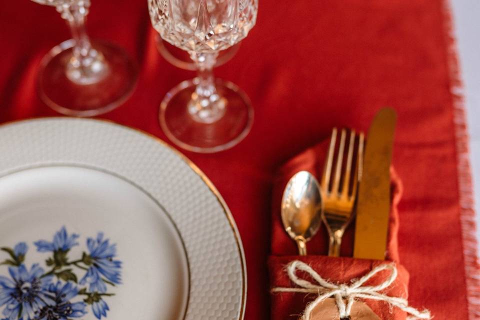 Dîner de mariage vintage