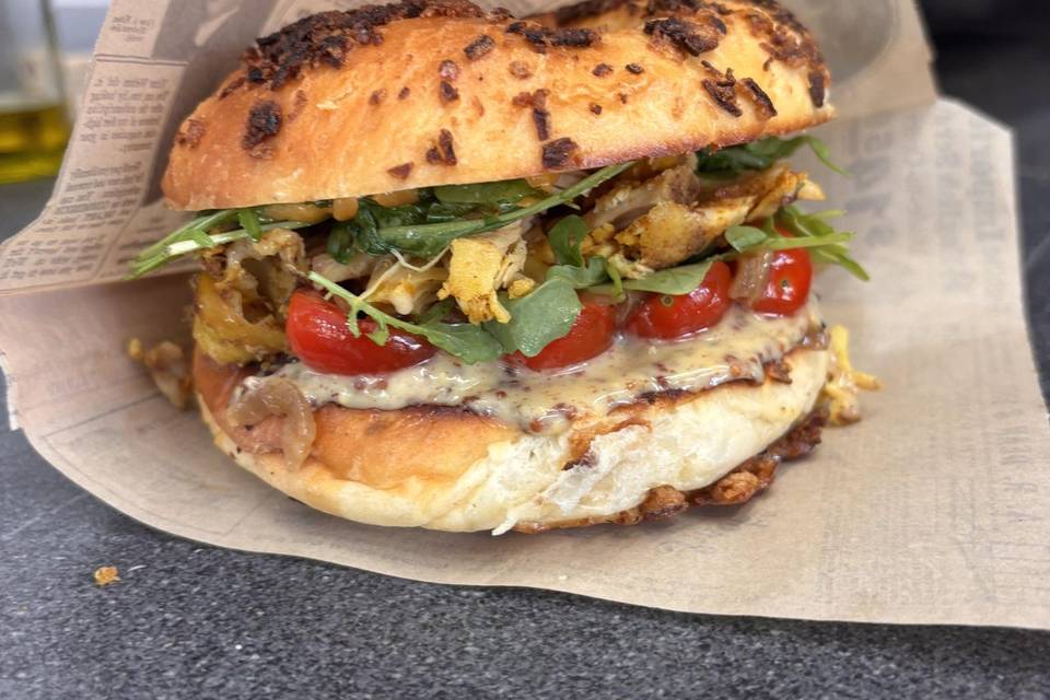 Bagel au poulet rôti