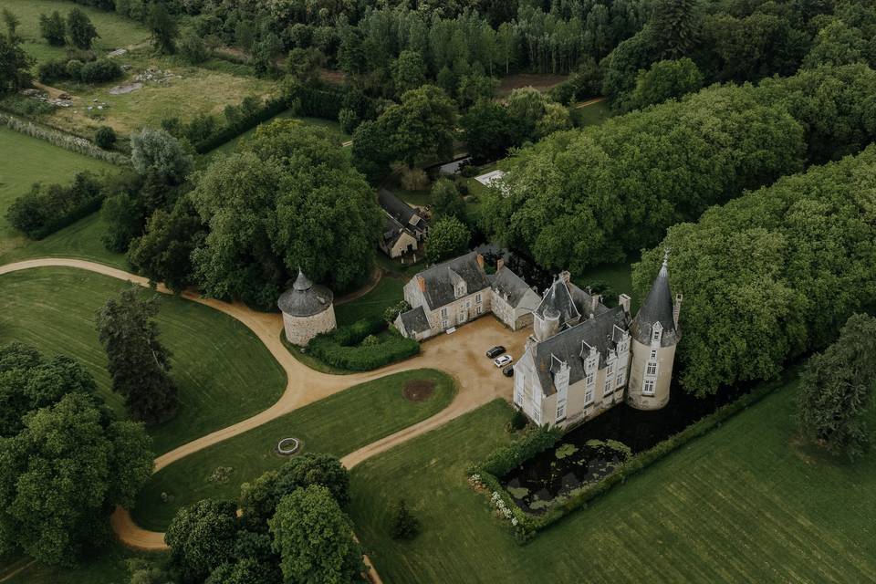 Le chateau vu du ciel