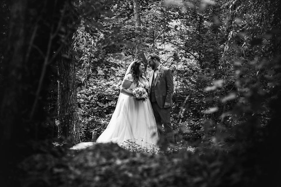 Photo de couple noir et blanc