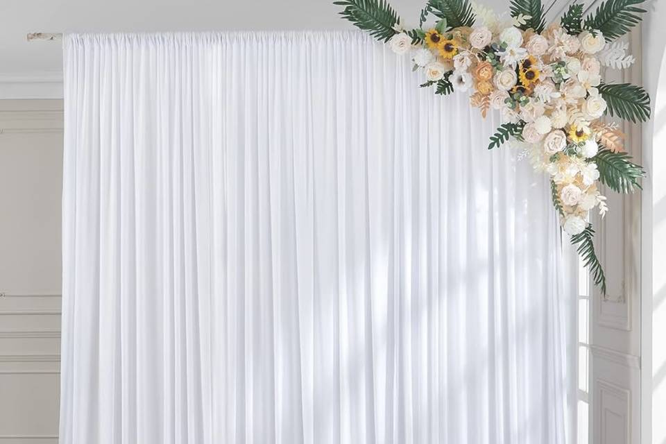 Backdrop Tissus et fleurs