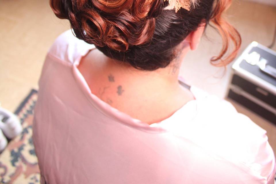 Chignon roses