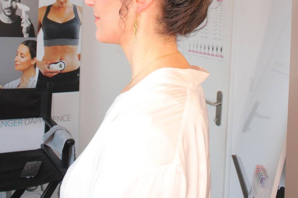 Chignon bouclé