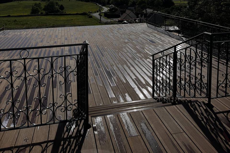 Terrasse salle avec panorama