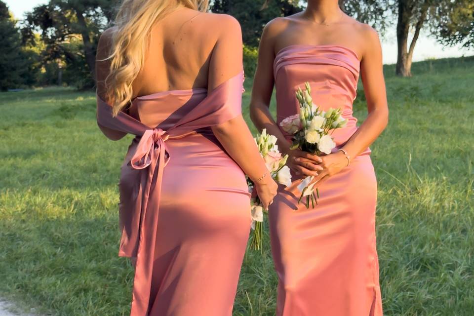 Robes en vieux rose