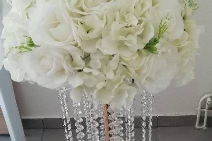 Colonnes diamant avec fleurs