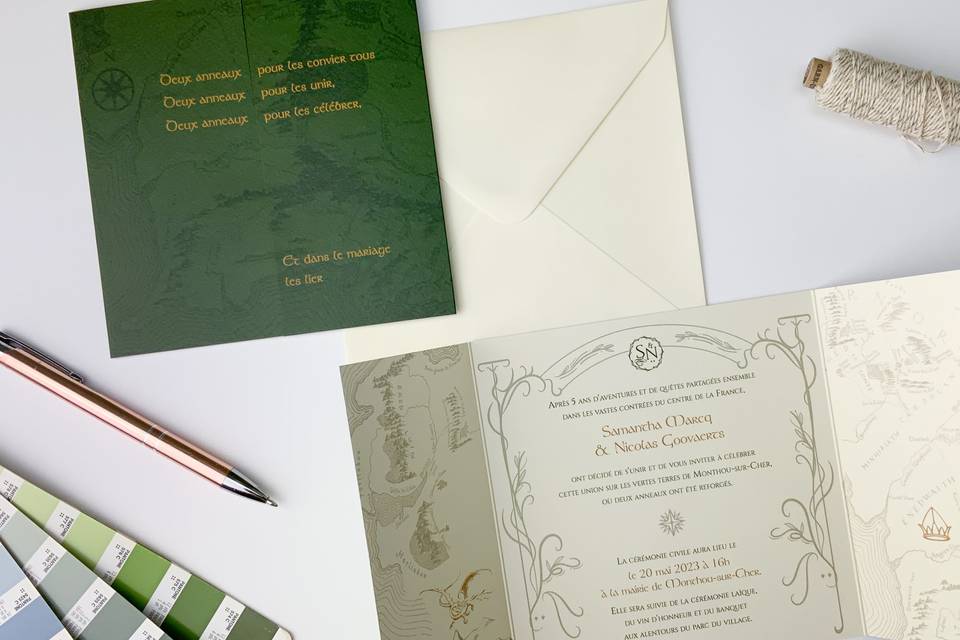 Invitation Tolkien Seigneur de