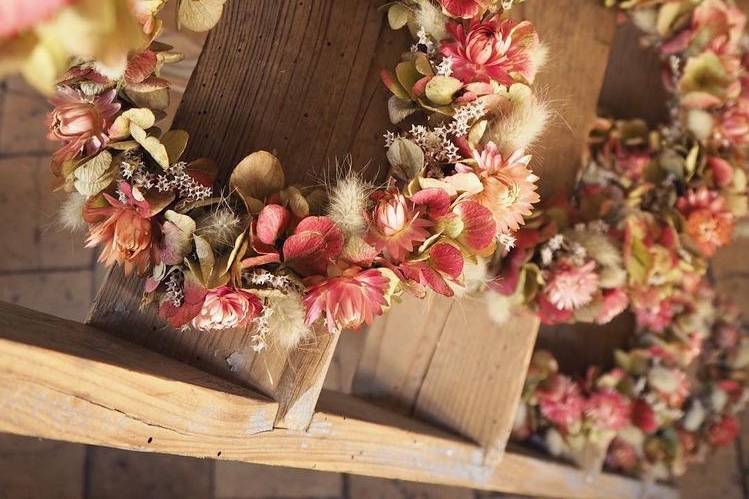 Couronne fleurs séchées