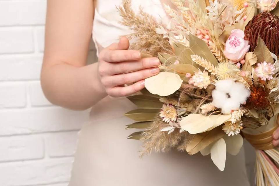 Bouquet mariée bohème/champêtr