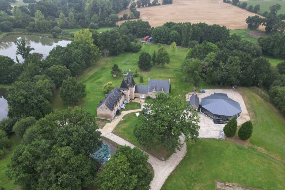 Vue aérienne du domaine