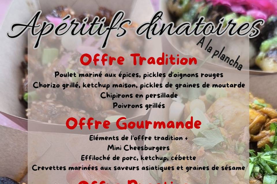 Offre apéritif dinatoire