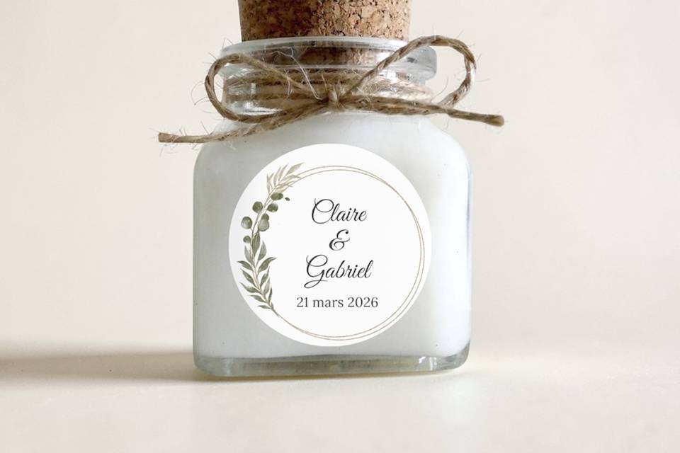 Bougies cadeau invité