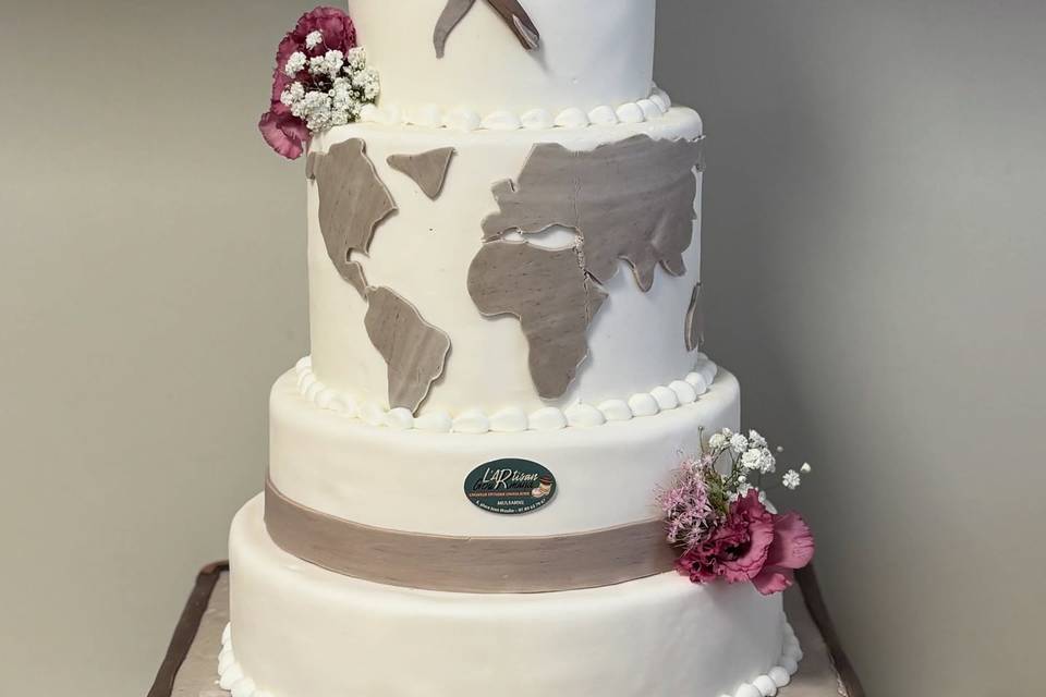 Wedding Cake Thème Voyage
