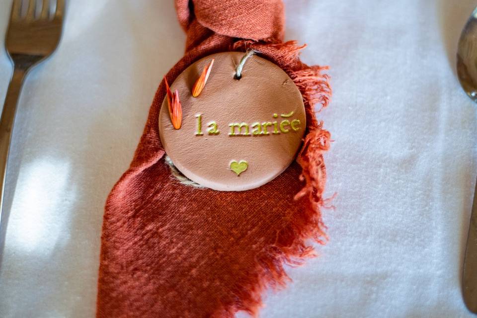 Médaillon marque place/ E&M