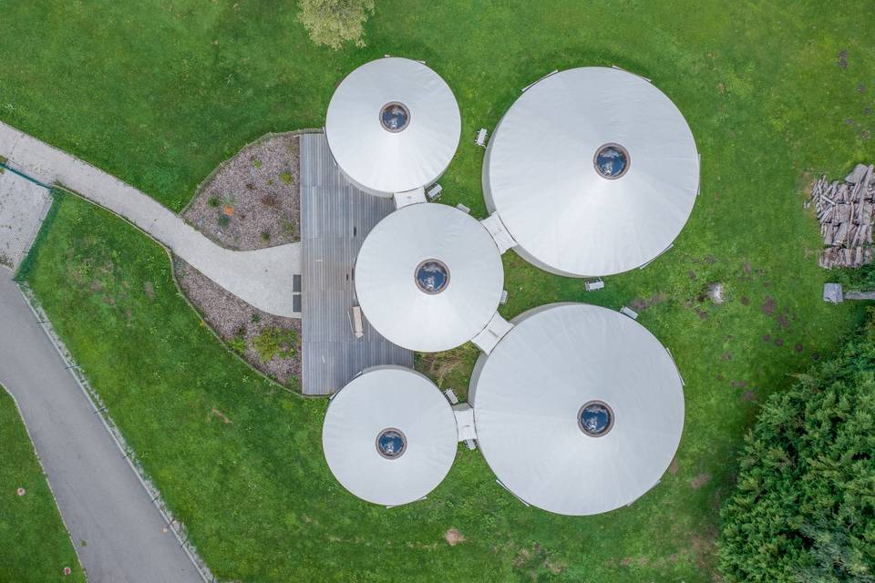 Yourtes vu du ciel
