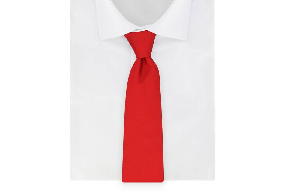 Cravate rouge en soie