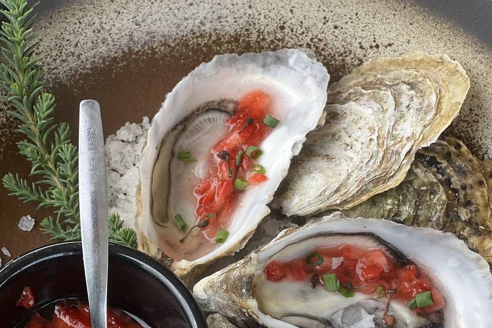 Huîtres créatives marinées