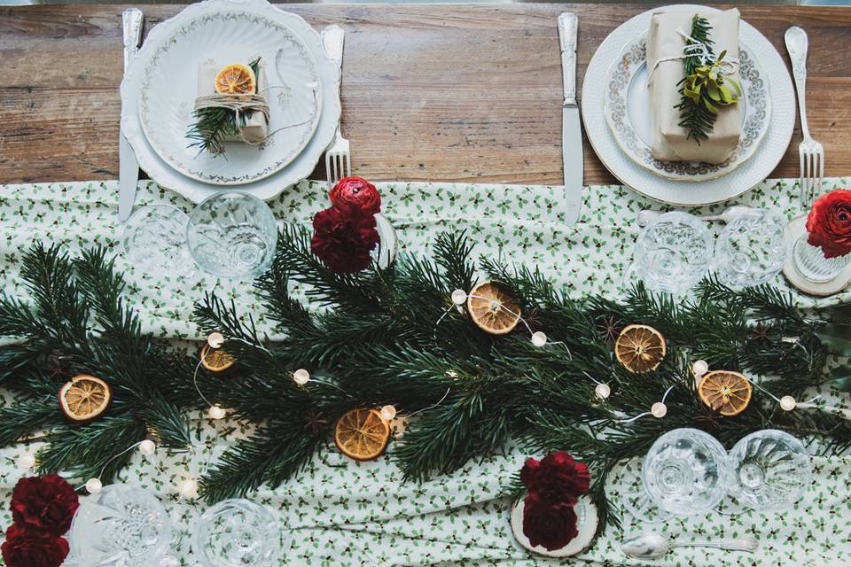 Table hivernale vintage