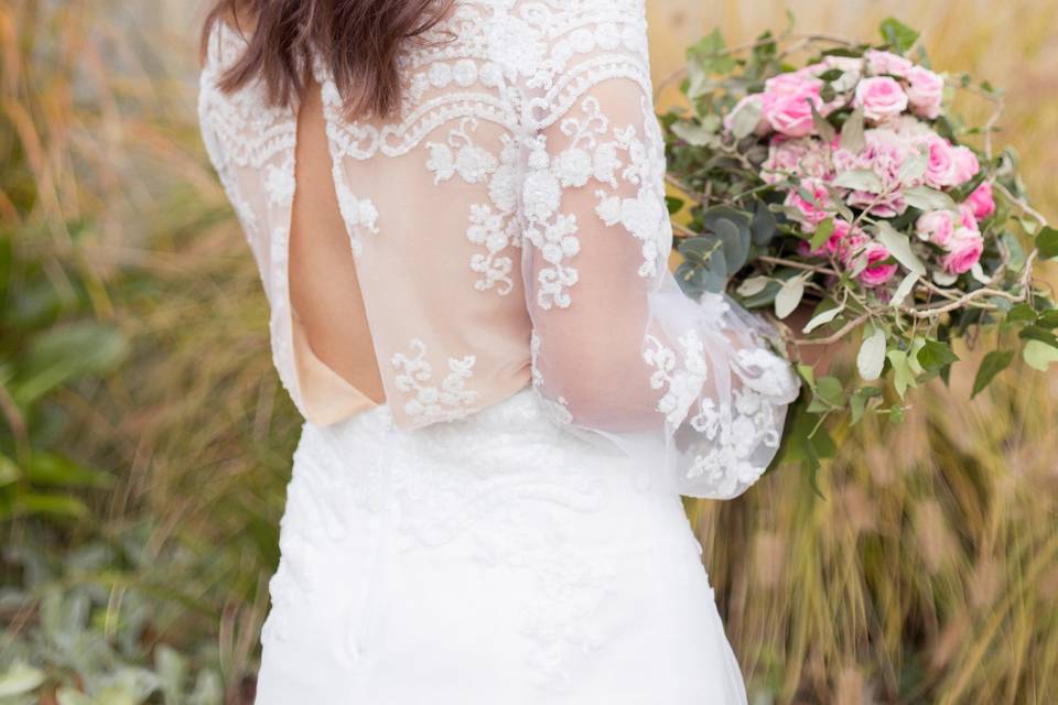 Robe de mariée dos nu dentelle