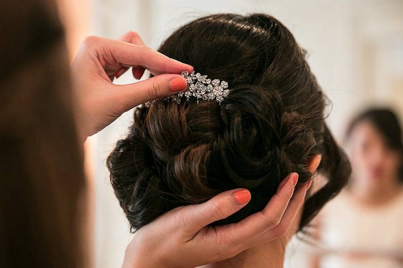 Chignon bouclé