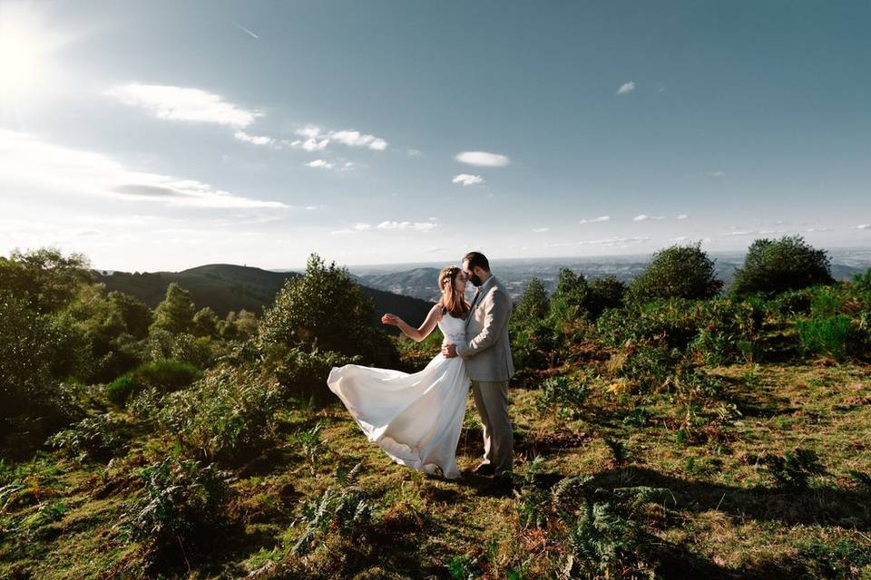 Couple en montagne