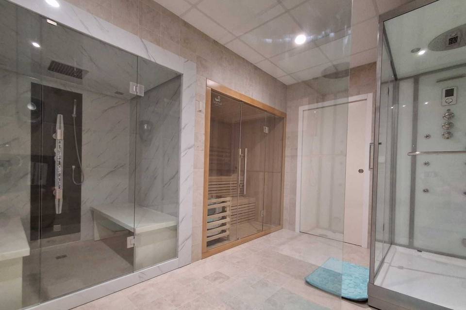 Hammam, sauna et douche