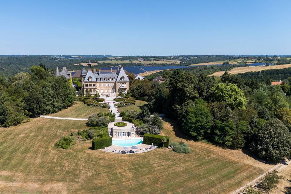 Domaine en Dordogne depuis le