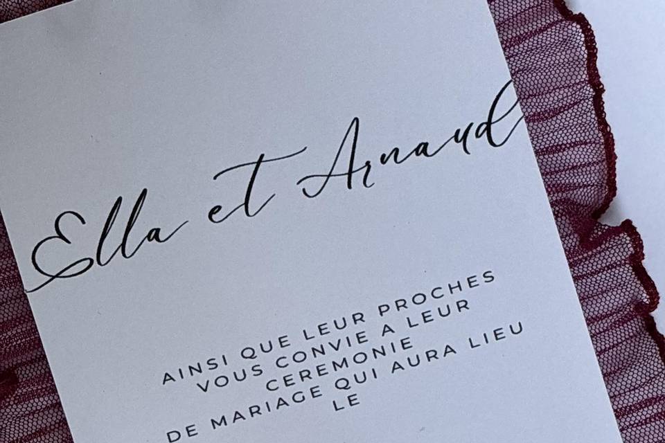Déroulé du mariage