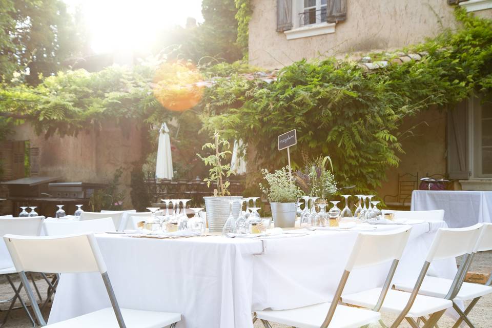 Table en lumière