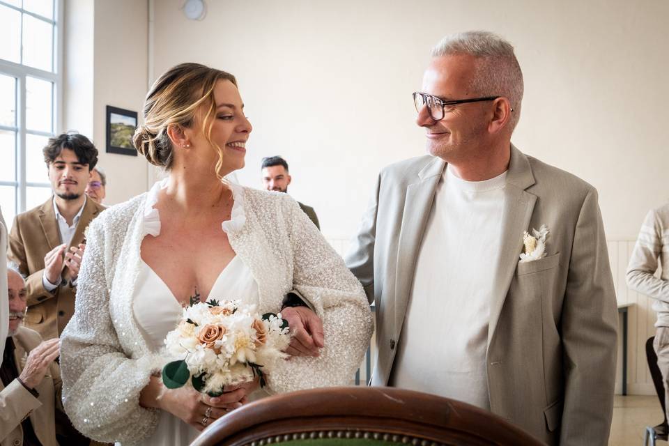 Mariée et son papa