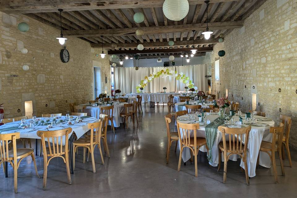 Mariage nature et salle grange