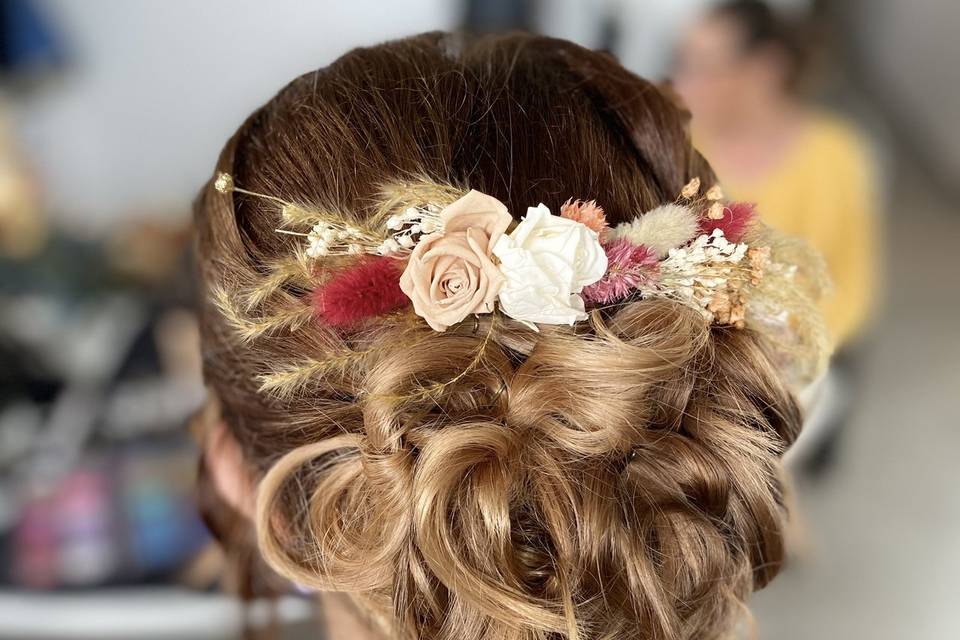 Chignon fleurs