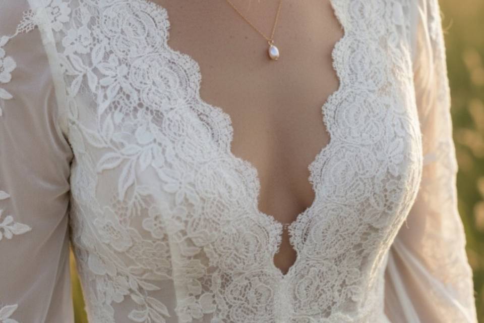 Collier perle solitaire